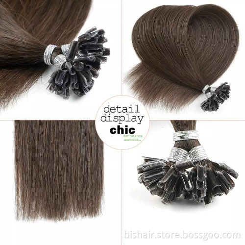 Wholesale Hot Sale Italian Keratin Pre Bonded Hair Extensions Remy Double Drawn u Tip Flat Tip i Tip Hair Extension
